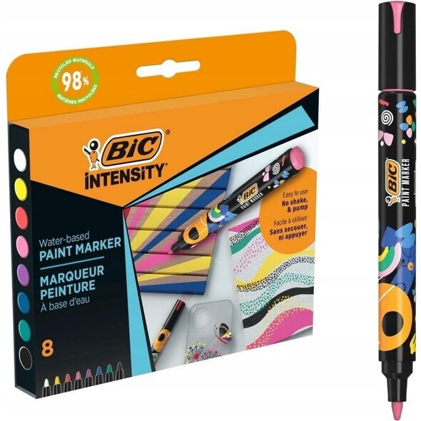BIC Intensity Μαρκαδόροι Ζωγραφικής Σετ 8 Χρωμάτων
