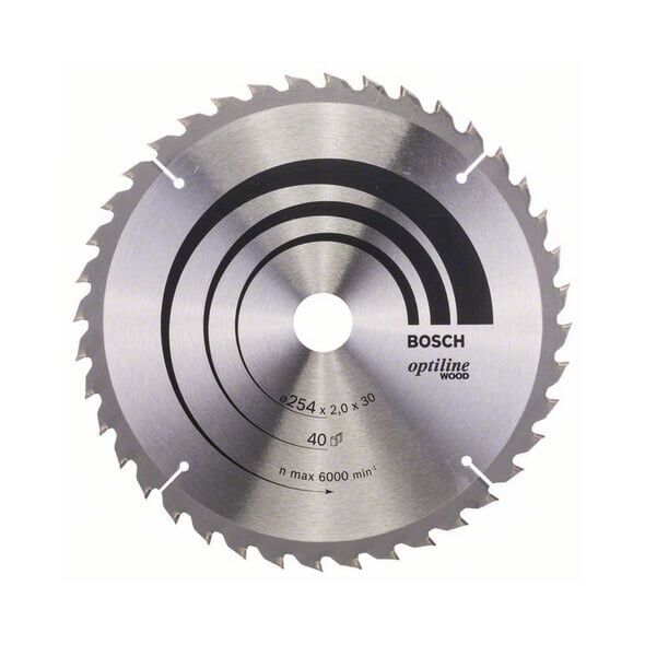 Bosch Tarcza pilarska Optiline Wood 254 x 30mm 40z (2608640438)