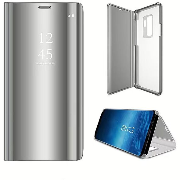 Θήκη Mocco Clear View Cover για Samsung Galaxy S23 Ασημί