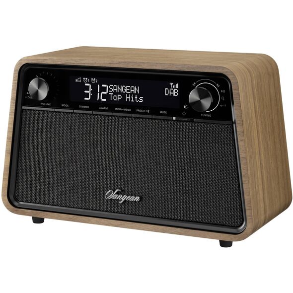 Ραδιόφωνο τραπεζιού Sangean WR-201D, Bluetooth, vintage ξύλο καρυδιάς
