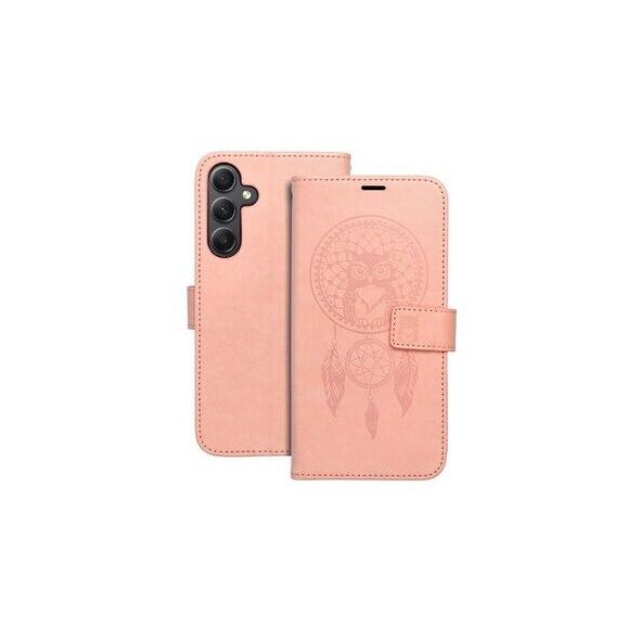 Θήκη βιβλίου MEZZO για XIAOMI Redmi Note 14 4G (GLOBAL - 164,84mm x 78,15mm x 8,16mm) ονειροπαγίδα ροζ χρυσό