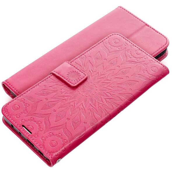 Θήκη βιβλίου MEZZO για XIAOMI Redmi Note 14 4G (GLOBAL - 164,84mm x 78,15mm x 8,16mm) μάνταλα ματζέντα