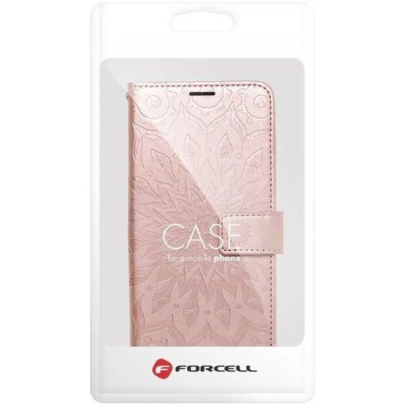 Θήκη βιβλίου MEZZO για IPHONE 13 MINI mandala ροζ χρυσό