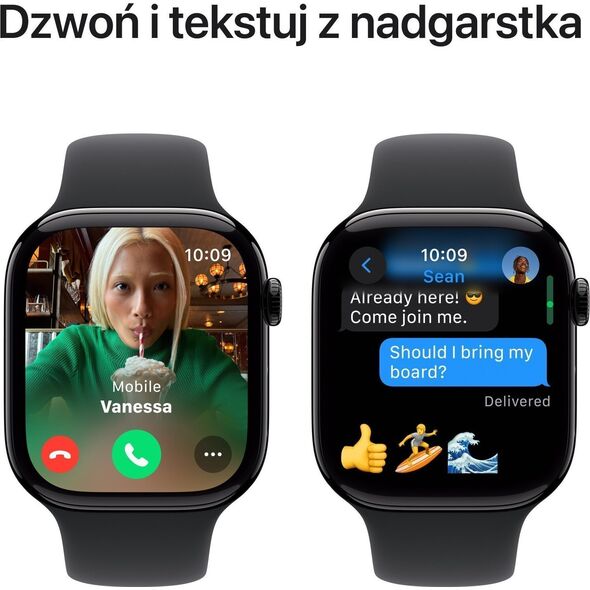 Smartwatch Apple Watch 10 GPS 42mm Jet Black Alu S/M Czarny  (MWX63ET/A)