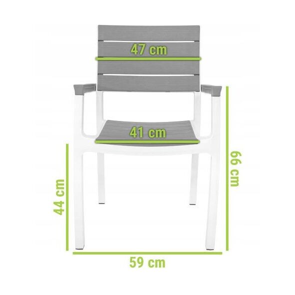 Keter Darza kresls Harmony Armchair balts/gaisi peleks 29201284