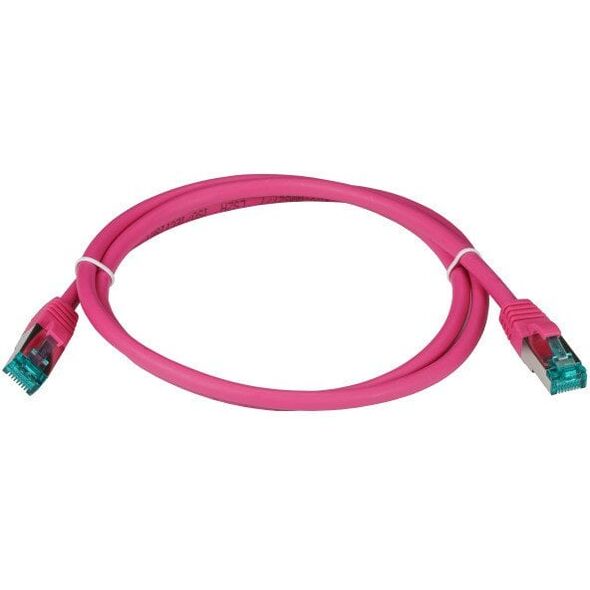 Καλώδιο Patch RJ45 S/FTP Cat6A LSZH Magenta Μήκος 10m 4x2xAWG27/7 σύμφωνα με TIA/EIA568B θωρακισμένο Πρότυπα μετάδοσης 10Gbit
