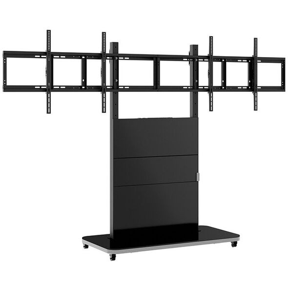 HAGOR Pro-Tower L Dual κινητό σύστημα στήριξης για 2 τηλεοράσεις 140-165cm 55-65 ίντσες VESA max. 600x400mm max. Φορτίο 2x 55 kg