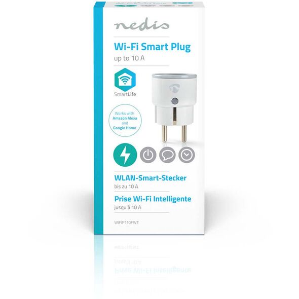 Nedis SmartLife WIFIP110FWT έξυπνη πρίζα, 10 A, 2500 W