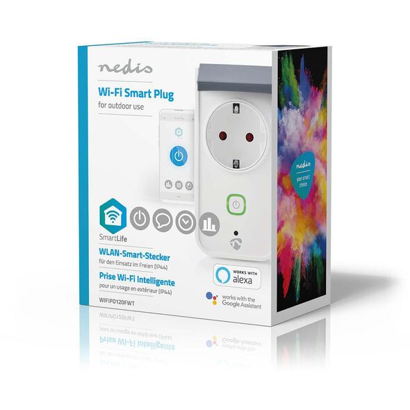 Nedis SmartLife WIFIPO120FWT έξυπνη πρίζα, 16 A, 3680 W, IP44