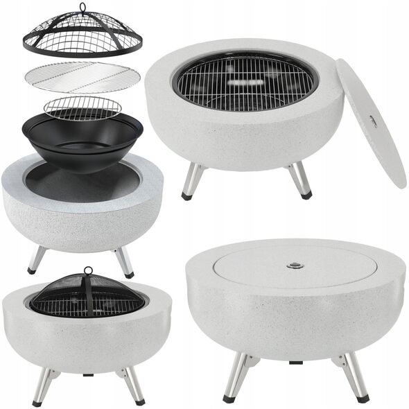 LUND 3in1 STEEL FIREPLACE WITH GRATE 43.5cm