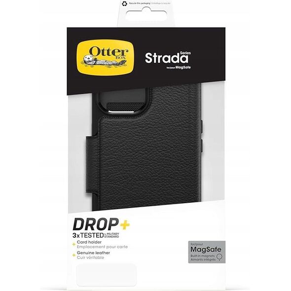 Otterbox Strada MagSafe Θήκη Πορτοφόλι, iPhone 15, Μαύρο