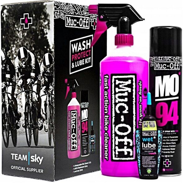 Σετ Muc-Off Wash, Protect και Wet Lube