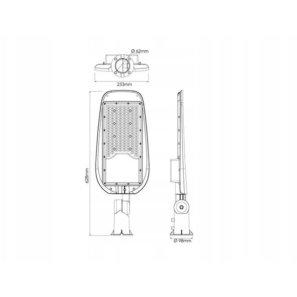 Φωτιστικό δρόμου LED 230V 150W 15 000lm, 130deg x 75deg 4000K ουδέτερο λευκό, STREETLITE, IP65, IK08