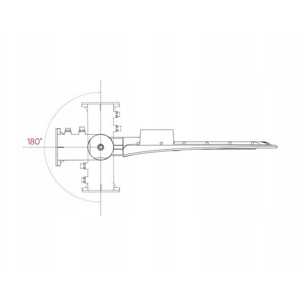 Φωτιστικό δρόμου LED 230V 150W 15 000lm, 130deg x 75deg 4000K ουδέτερο λευκό, STREETLITE, IP65, IK08