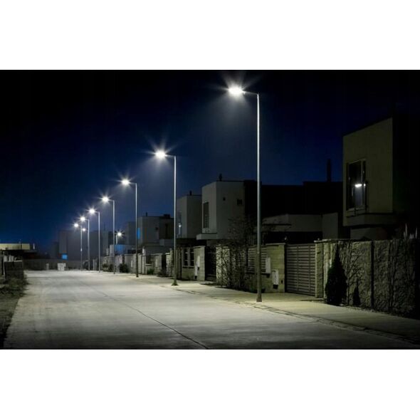 Φωτιστικό δρόμου με φωτοκύτταρο LED 230V 50W 5 000lm, 140° x 70° 4000K, γκρι, FLAMINGO, IP65, IK08