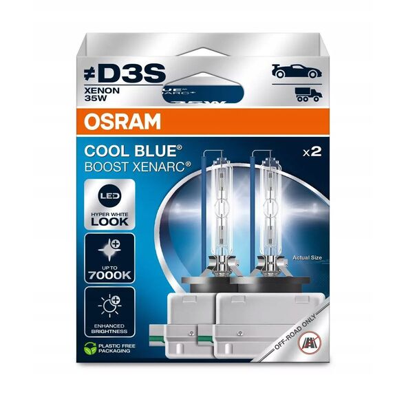 Λάμπα (Σετ 2 τεμ.) D3S 85V 35W PK32D-5 χωρίς οδική έγκριση Cool Blue Boost 7000K