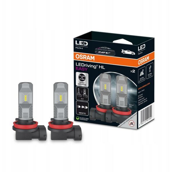 Λάμπα LED (Κουτί 2τμχ.) H11/H16/H8 12V 8,2W PGJ19 χωρίς οδική έγκριση Ledriving 6000K