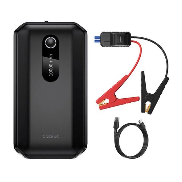 Jump Starter - Power Bank - Φακός Baseus Super Energy Air 10000mAh 12V (1000A/ 500A) Μαύρο 6932172652524 6932172652524 έως και 12 άτοκες δόσεις