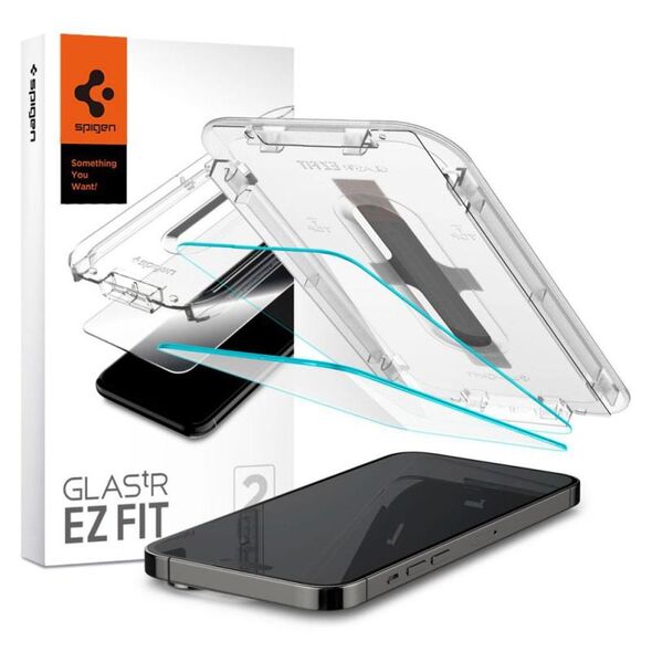 Tempered Glass Full Face Spigen Glas.tR EZ-FIT Apple iPhone 14 Pro Max Διάφανο (2 τεμ.) 8809811866377 8809811866377 έως και 12 άτοκες δόσεις