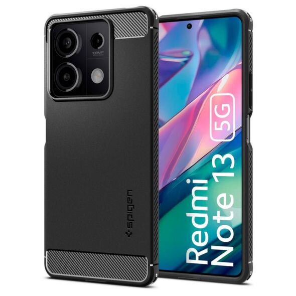 Θήκη Soft TPU Spigen Rugged Armor Xiaomi Redmi Note 13 5G  Μαύρο 8809971226127 8809971226127 έως και 12 άτοκες δόσεις