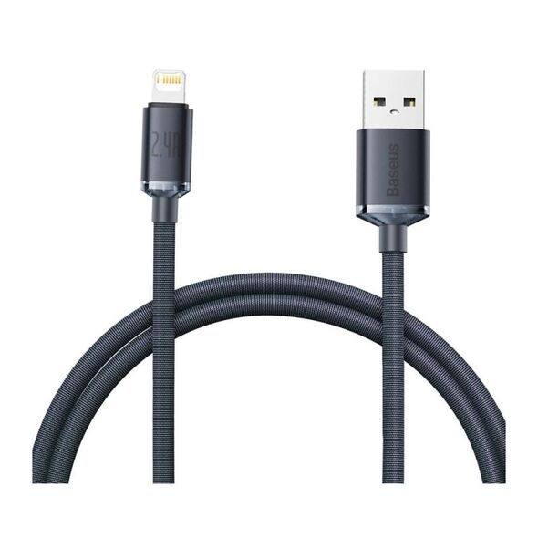 Καλώδιο Σύνδεσης USB 2.0 Baseus Crystal Shine USB A σε Lightning 2.4A 1.2m Μαύρο 6932172602680 6932172602680 έως και 12 άτοκες δόσεις