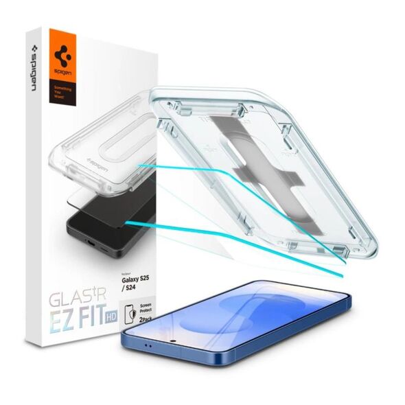 Tempered Glass Full Face Spigen Glas.tR EZ-FIT Samsung S921B Galaxy S24 5G/ S931B Galaxy S25 5G (2 τεμ.) 8809971223430 8809971223430 έως και 12 άτοκες δόσεις