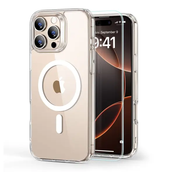Zestaw ESR Classic Hybrid Halolock MagSafe & Tempered Glass Apple iPhone 16 Pro Max Clear