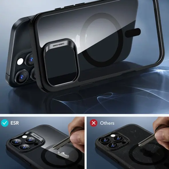 Zestaw ESR Classic Hybrid Halolock MagSafe & Tempered Glass Apple iPhone 16 Pro Max Clear/black