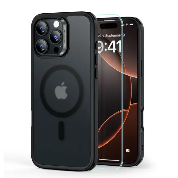 Zestaw ESR Classic Hybrid Halolock MagSafe & Tempered Glass Apple iPhone 16 Pro Max Frosted Black
