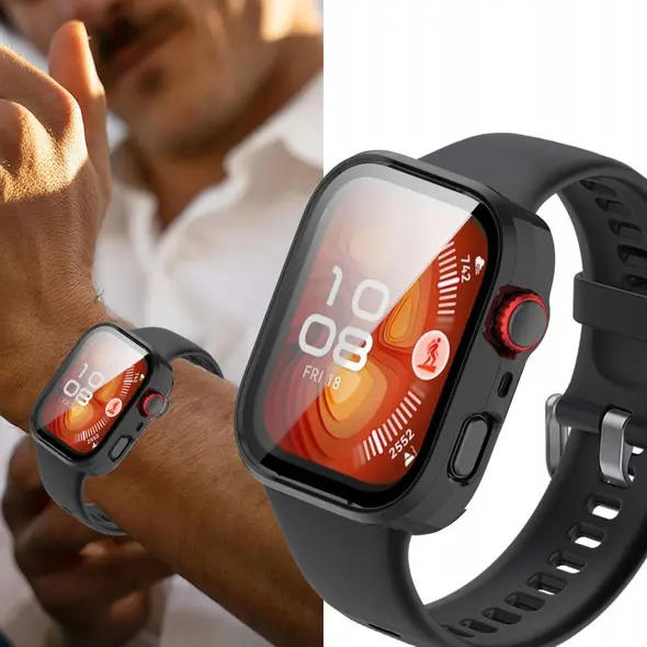Etui ze szkłem Tech-Protect Defense Huawei Watch Fit 4 Pro Black
