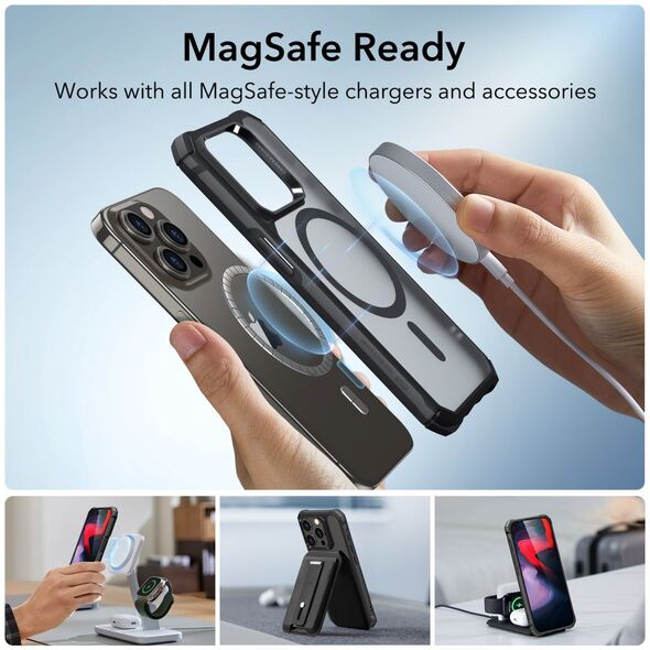 Etui ESR Air Armor Halolock MagSafe Apple iPhone 15 Pro Frosted Black