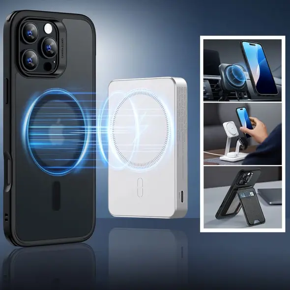 Zestaw ESR Classic Hybrid Halolock MagSafe & Tempered Glass Apple iPhone 16 Pro Max Frosted Black