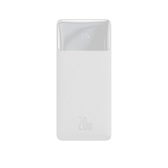 Baseus Bipow Overseas Edition Power Bank 10000mAh 20W με 2 Θύρες USB-A και Θύρα USB-C Λευκό (PPBD050502) (BASPPBD050502) έως 12 άτοκες Δόσεις