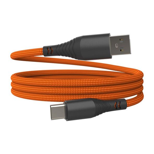 Καλώδιο Σύνδεσης USB 2.0 Hammer Magnetic Braided USB A σε USB C 65W 1m Πορτοκαλί 5902983635048 5902983635048 έως και 12 άτοκες δόσεις