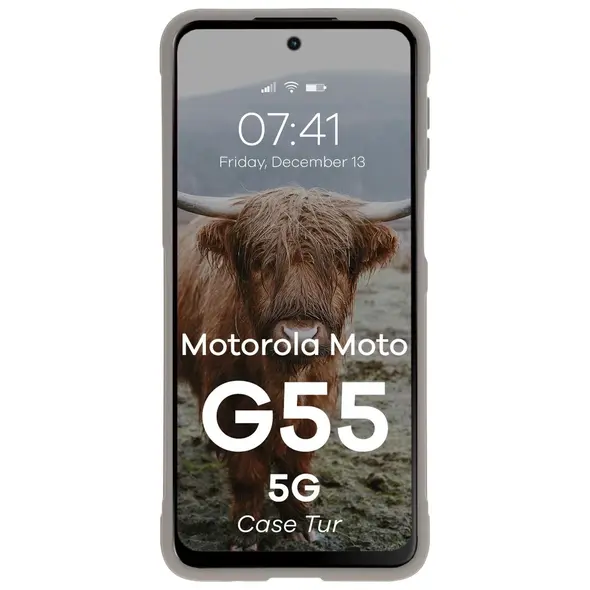 Pancerne etui Bizon Case Tur do Motorola Moto G55 5G jasnoszare