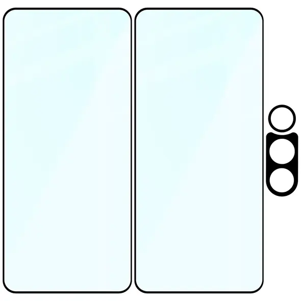 2x szkło na ekran + szkło na aparat Bizon Edge 2 Pack do Vivo V50 Lite 4G / 5G
