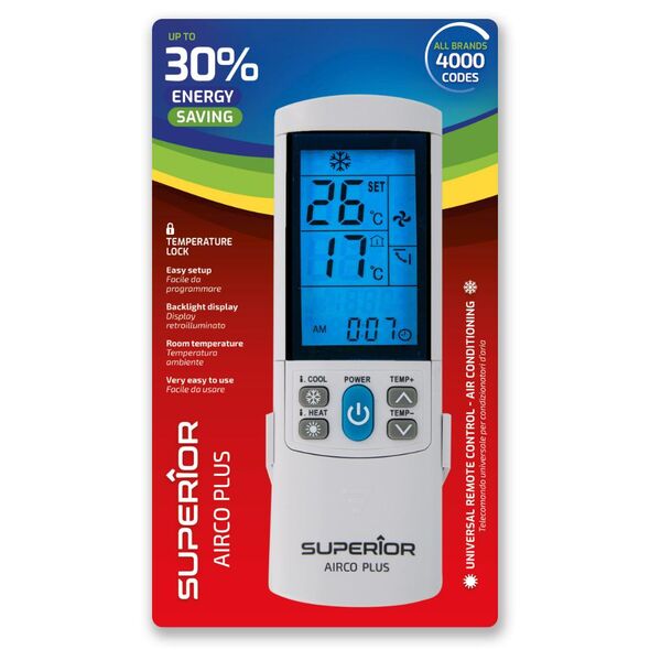 Superior Τηλεχειριστήριο για Κλιματιστικό AirCo Plus (SUPCU001) (SPRSUPCU001) έως 12 άτοκες Δόσεις