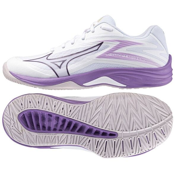 Buty siatkarskie Mizuno LIGHTNING STAR Z7 JR 40 1/2 biało fioletowe