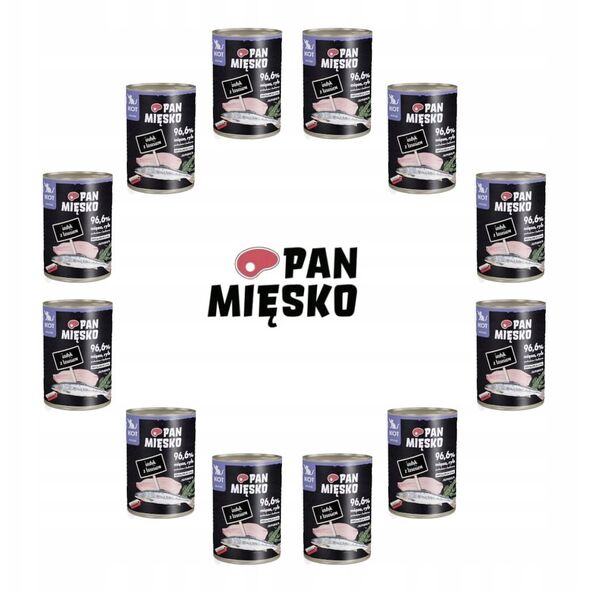 Karma mokra dla kota Indyk z łososiem (kociak) 400g