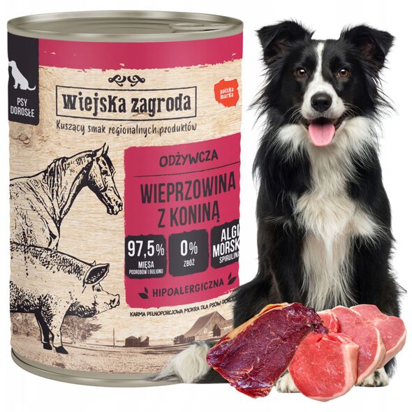 Karma mokra dla psa Wieprzowina z koniną (dorosły) II 400g