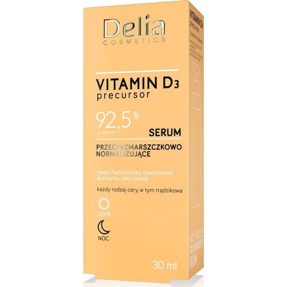 Delia Precursor Witamina D3 - 92,5% z natury - Serum przeciwzmarszczkowo-normalizujące 30ml