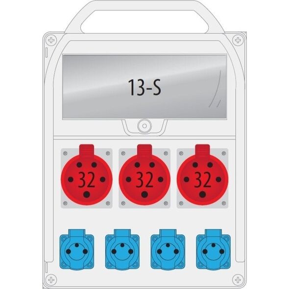 Pawbol Rozdzielnica R-BOX 380R 3x32A/5p 4x250V 13S - B.18.380-3