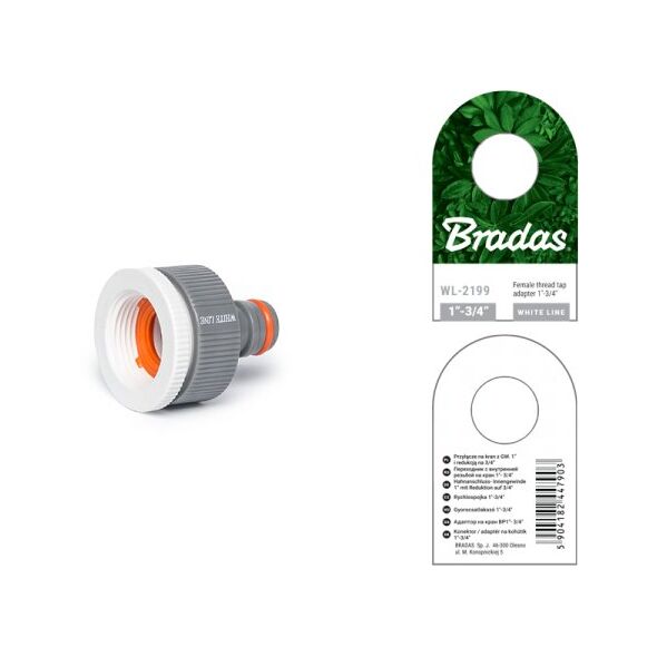 BRADAS BRADAS WHITE LINE Σύνδεσμος για βρύση 1" / 3/4" καθολικός