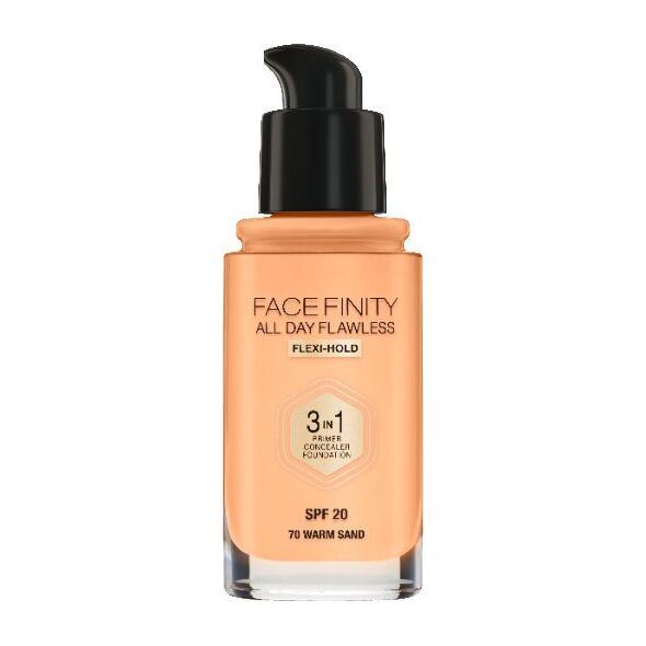 MAX FACTOR Facefinity All Day Flawless 3in1 Foundation SPF20 70 Warm Sand 30ml