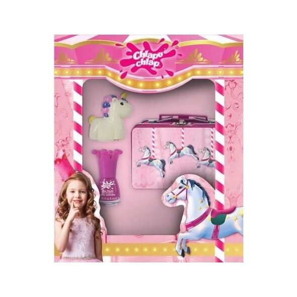 Chlapu Chlap Chlapu Chlap ZESTAW 3-ELEMENTOWY walizeczka + błyszczyk Unicorn + lakier
