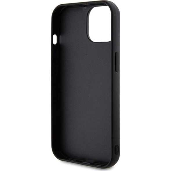 Guess Guess GUHCP15SPSQSQSK iPhone 15 / 14 / 13 6.1" czarny/black hardcase Quilted Metal Logo