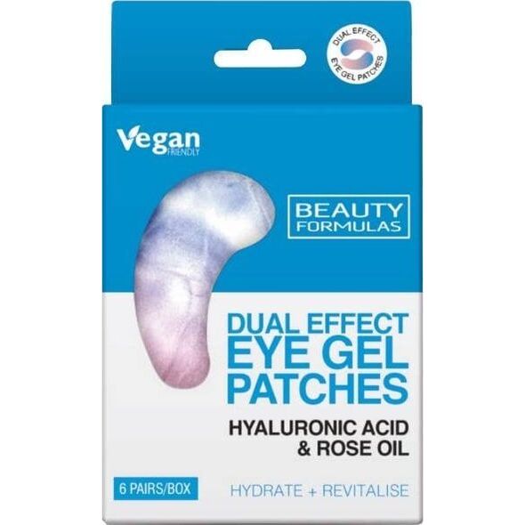 BEAUTY FORMULAS_Żelowe płatki pod oczy Kwas Hialuronowy &amp| Olej Różany 6szt.