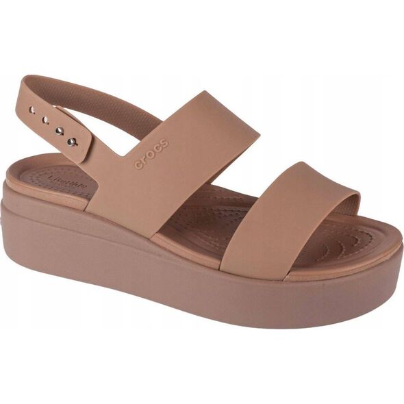Crocs DAMSKIE SANDAŁY CROCS BROOKLYN LOW WEDGE 206453-2EL NA KOTURNIE