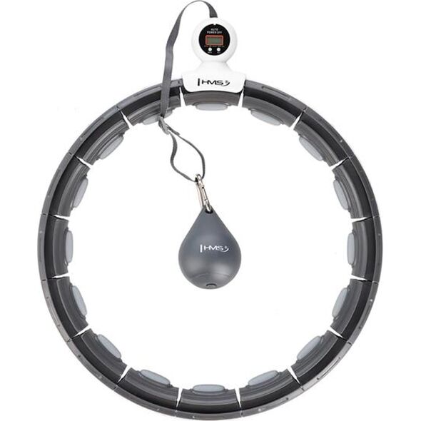 HMS ZESTAW HULA HOP MAGNETYCZNY BLACK HHM15 Z LICZNIKIEM HMS + PAS WYSZCZUPLAJĄCY BR163 RED