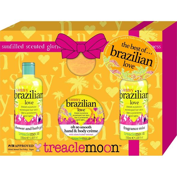 Milton TREACLEMOON Zestaw prezentowy The Best of Brazilian Love  (Żel pod prysznic+Balsam do ciała+Mgiełka do ciała+Kula do kąpieli) 1 op. - 4 szt.